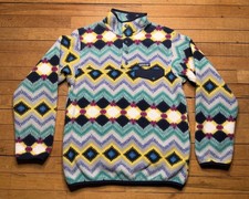 Patagonia Synchilla Snap T Fleece Pullover Size XS Timber Twist Aztec Pattern