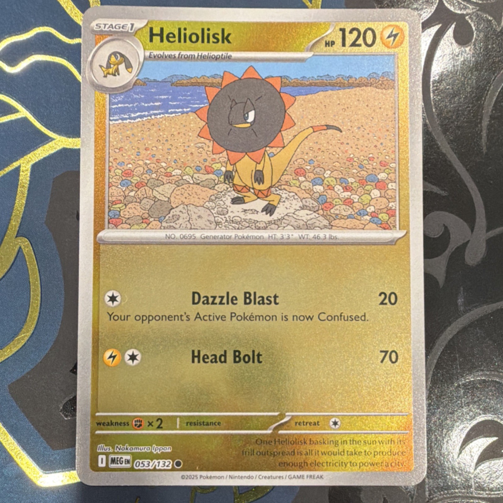 Heliolisk 053/132 Me01: Mega Evolution Reverse Holo Stage 1 120HP Dazzle Blast …