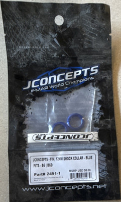 JConcepts 2491-1 12mm Shock Collar Blue For Team Associated B6 B6D