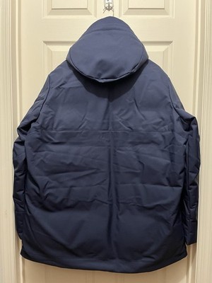 Nike 550 Down Hooded Parka Winter Coat Navy Blue Men's Size 2XL