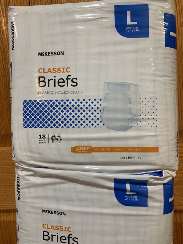 Classic Brief Size LG, 18/ Bag , 2 Bags In Just $8