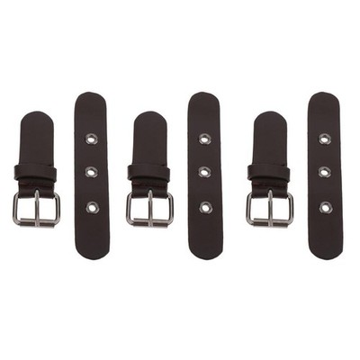 3 Paar PU Leder Knebelschnalle mit verstellbarem Loch Reisetasche