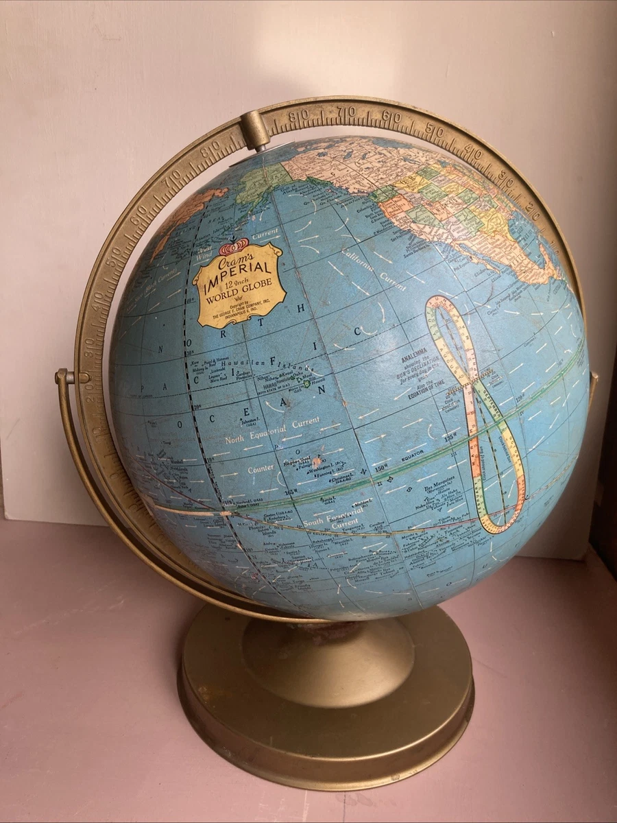 George F. Cram Co. Antique World Globes & Celestial Globes for