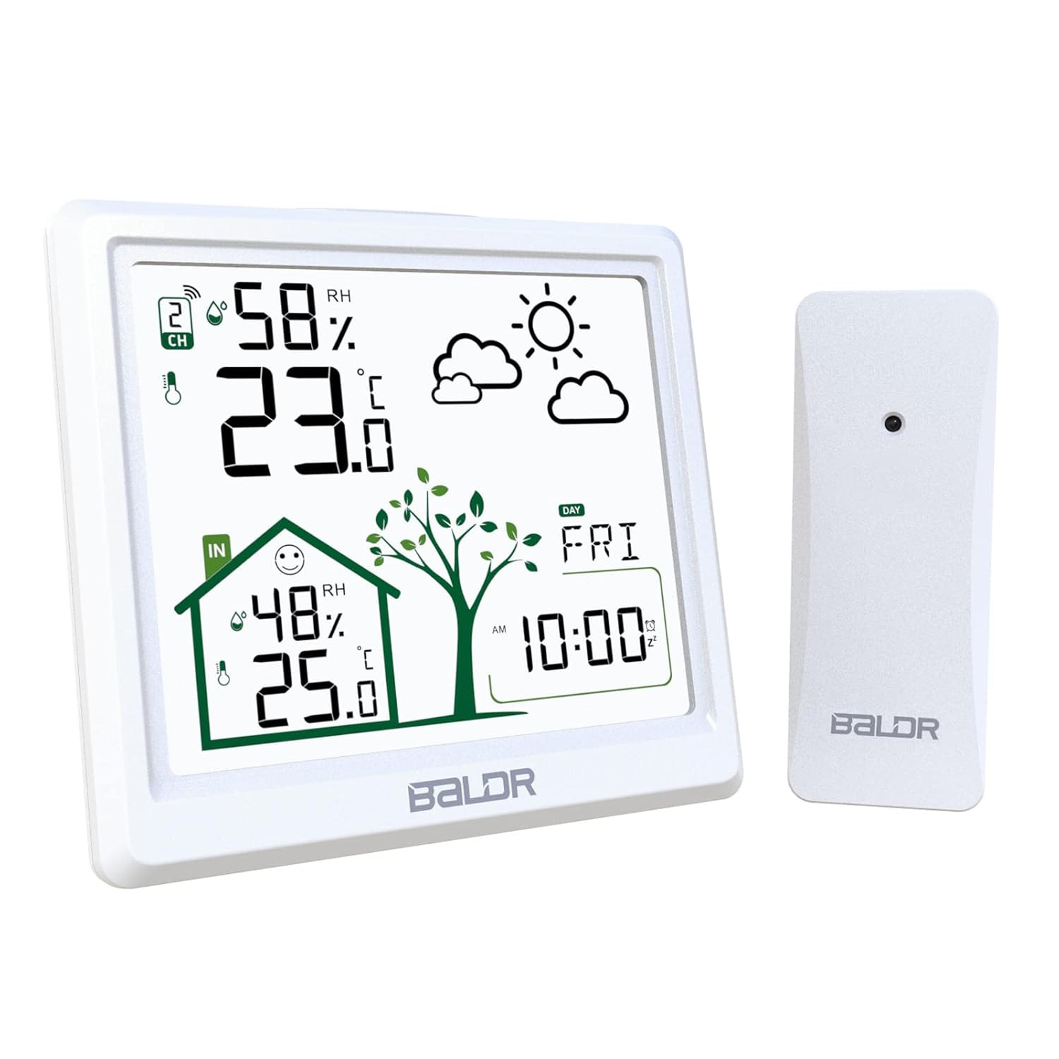 Termometro Igrometro Digitale Wireless con Allarme e Previsioni Meteo - 1