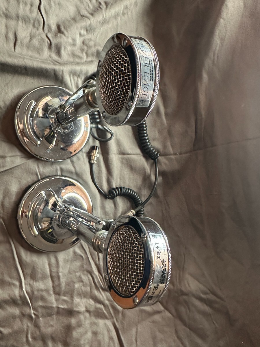 ASTATIC Silver Eagle D-104 with ETS Stand Microphone PAIR | eBay