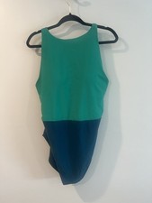 Summersalt The Cove Color-block One Piece Swimsuit Teal Blue Sea women s 18 NWT