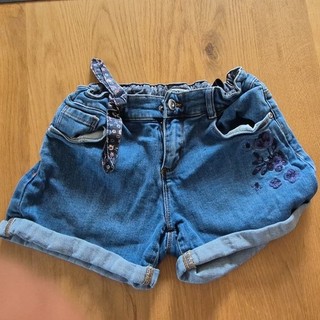 Vertbaudet Mädchen kurze Jeans/ Pant Blau 152 cm gerades Bein