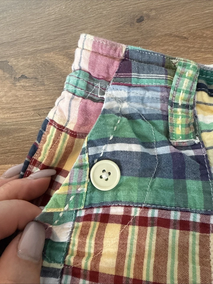 Bermudas a Cuadros Kim Rogers Patchwork Madras 12P Rosa Verde Foto 2 de 4