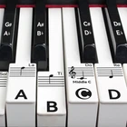 Piano Keyboard Stickers for 88/76/61/54/49 Keys, Transparent and Removable Pi...