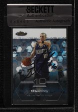 BAS 2002-03 Topps Finest Mike Bibby #81 Seal of Authenticity Auto 3c7