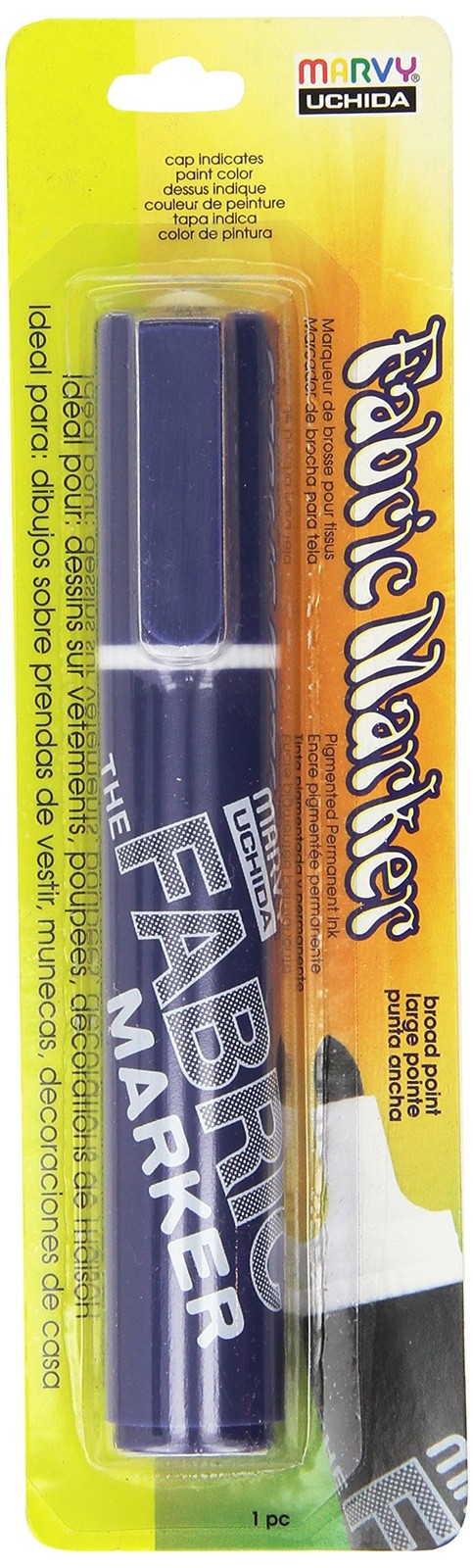Uchida 622-C-33 Marvy Broad Point Fabric Marker, Navy,Art Pe