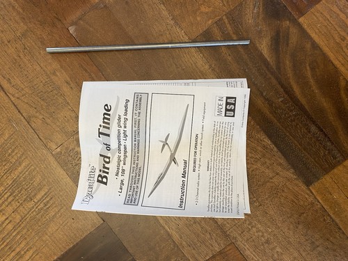 Vtg. BIRD of TIME Sailplane by DYNAFLITE Parts in Original Box for Assembly - Picture 10 of 14