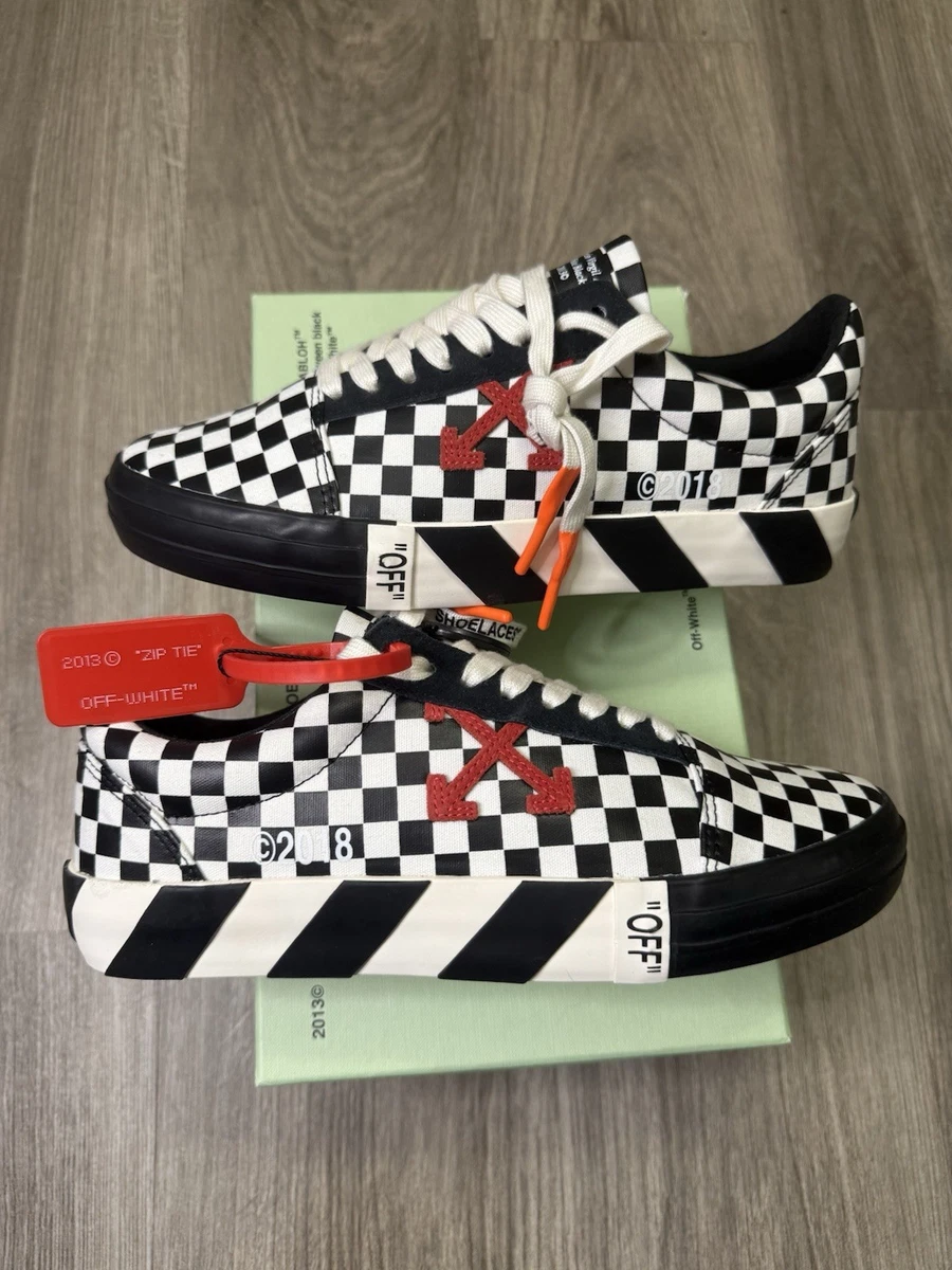 OFF-WHITE Vulc Top Low Checkered Black White for sale | eBay