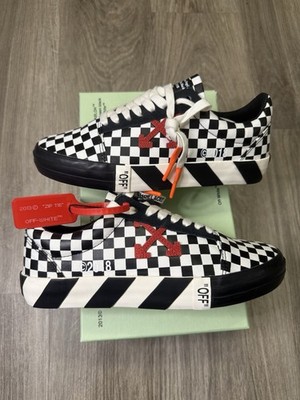 Size 41eu - Off-White Vulc Low Checkered White Black Red