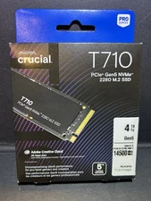 Crucial T710 PCle Gen5 NVMe 4TB SSD, Up to 14,900 MB/s, Laptop & Desktop 