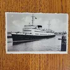 Vintage Postcard Ship Mailboat Ostend Dover RPPC Real Photograph