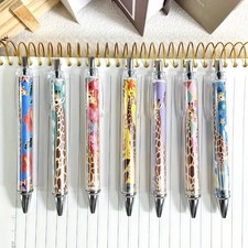 Giraffen Druck Neuheit Stifte 7er Set - Niedliche Dschungel Tier Büro Schreibwaren