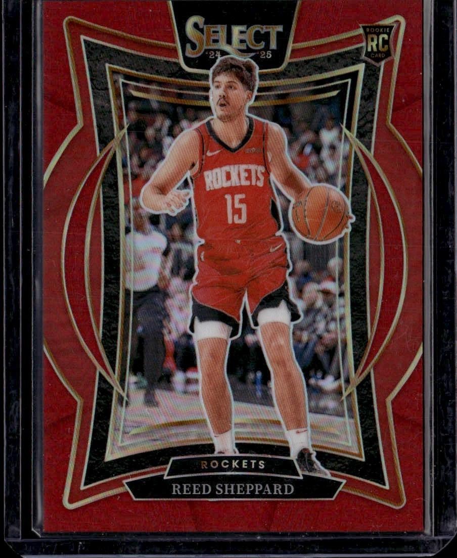 2024-25 Panini Select #68 Reed Sheppard Red Prizm #/199
