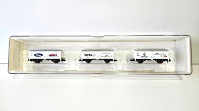 MINITRIX 13957 (H471) SUNROOF CAR SET (FORD-OPEL-RENAULT)