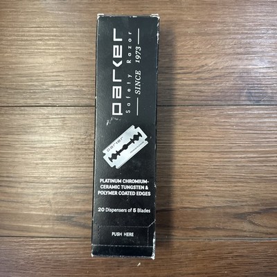 High-Quality Parker 100 Blades Platinum-Tungsten Coated for Perfect Shaving
