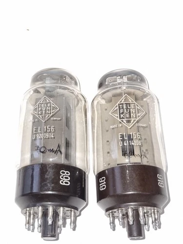2x Telefunken EL156 Tube Tube Tested Spark W19s Same Strong Values!