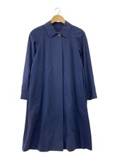 BURBERRYS Navy Cotton Trench Coat 38 Vintage Women's Long Sleeve