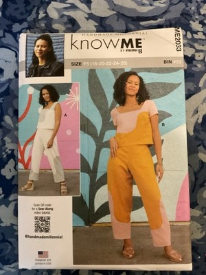 sewing patterns for women, Know Me 2033 Sizes 18-26