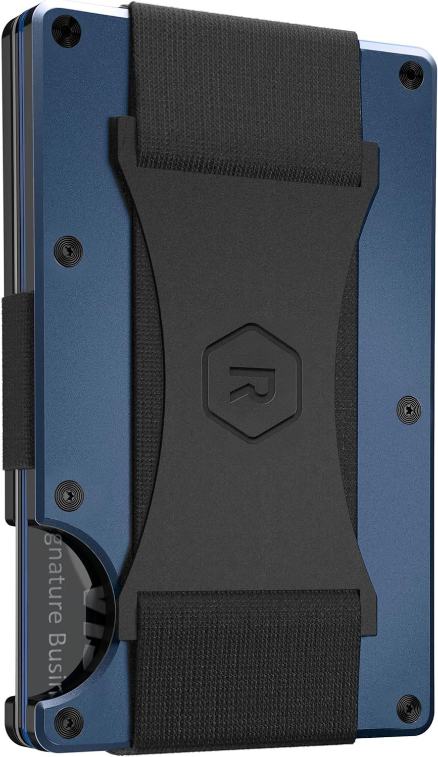 RFID Blocking Slim Wallet for Men - Holds 12 Cards - Aluminum Wallet with Cash S