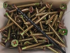 Midwest Fastener 1/4" x 2-1/4" Flat Head Concrete Anchor Screws 100 Pack Drill 