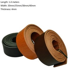 Genuine Cowhide Leather Strap Blank 4mm Thick DIY Belt Waistbands Material Retro