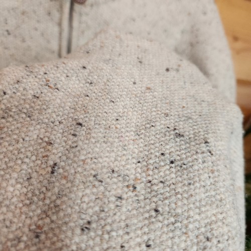 Jos A Bank Lambswool Wool Sweater 1/4 Zip Beige Flecked Melange Pullover Gr. XL - Bild 4 von 7