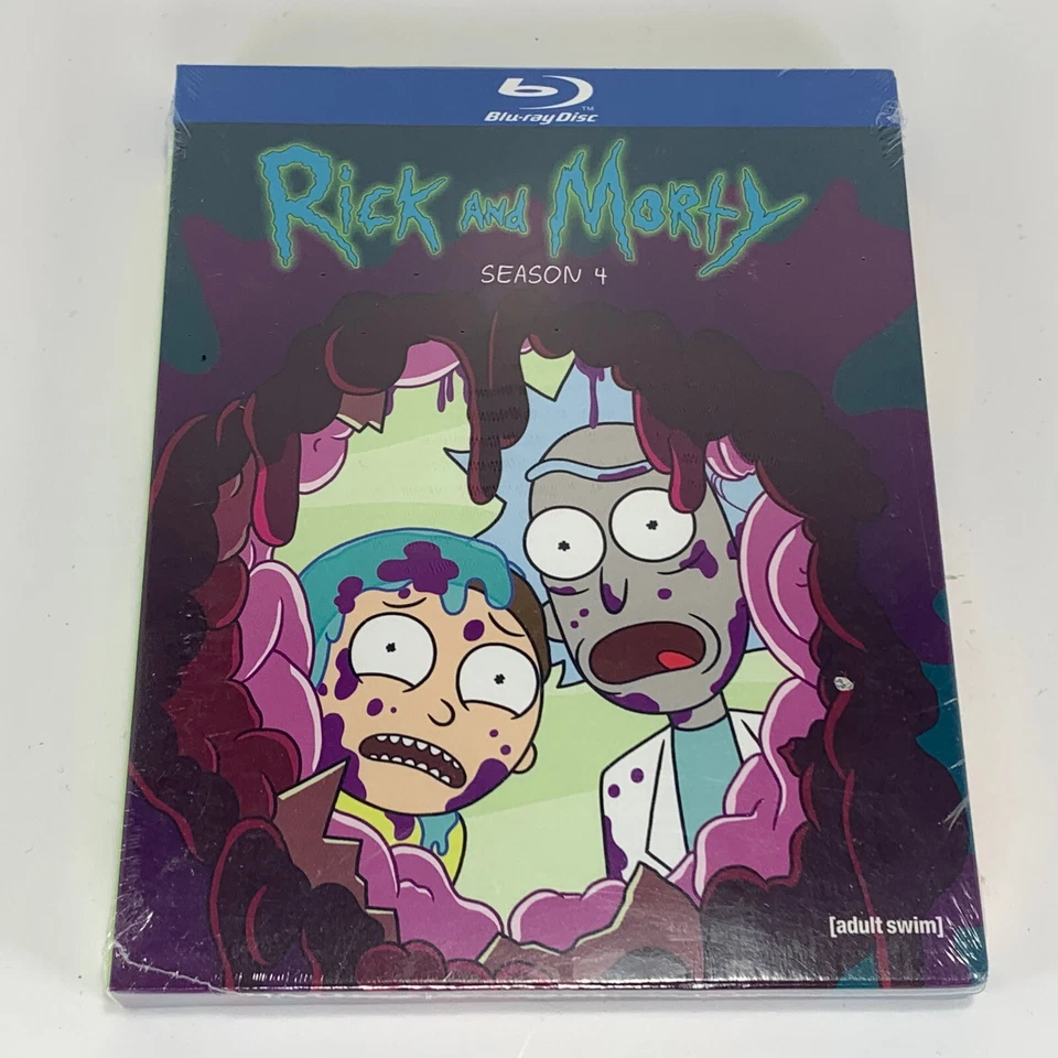 Rick and Morty Season 4 Blu ray Adult Swim Factory Sealed Animated Cartoon - Image 2 of 4
