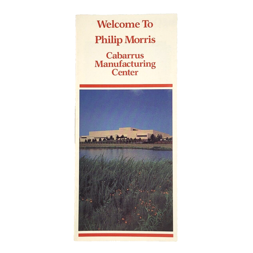 c.1988 Philip Morris Cabarrus Cigarette Plant Tour Brochure Marlboro