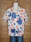 <!--F#f_0-->Garment One Western American Steer Wrangling Hawaiian Shirt Mens Size Small S<!--F/-->
