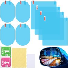 8 Pcs Car Side Rear View Mirror Waterproof Film Rainproof Coating Sticker