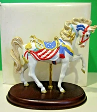 LENOX The PRIDE OF AMERICA CAROUSEL - Patriotic Horse sculpture -- -- NEW in BOX