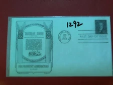 U. S.Stamp FDC-1292 - Thomas Paine  - Aristocrats cachet-comb. shipping
