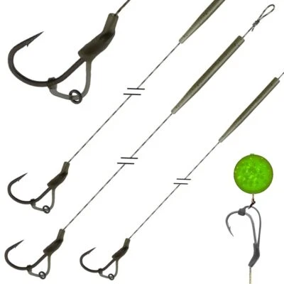 D-RIG Karpfen Vorfachhaken 3-6 Stück Life-ORANGE Anti Tangle Sleeves Round Ring