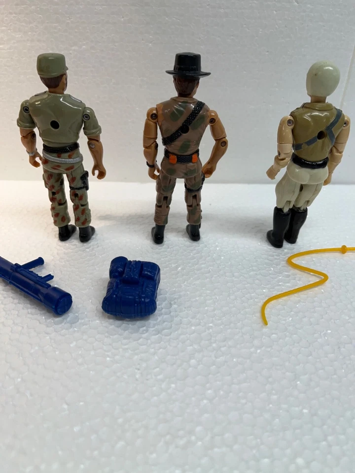 Vintage 1986/1990 Lanard Corps Croc, Sarge, Chopper Action Figures W/Some Weapon - Image 3 of 4