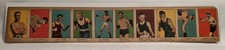 1920 W-529-1 UNCUT STRIP 10 BOXER CARDS CHAMPIONS JACK DEMPSEY, BRITTON, LEONARD