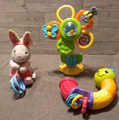 Infantino Baby Stay Play Fun Flower Topsy Turvy Twist Caterpillar Peter  Rabbit