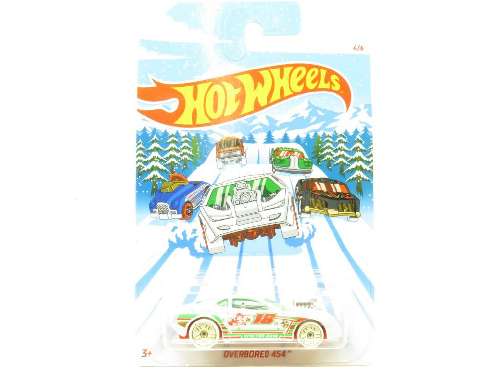 Hotwheels Holiday Hot Rods Overbored 454 White Long Card 1 64