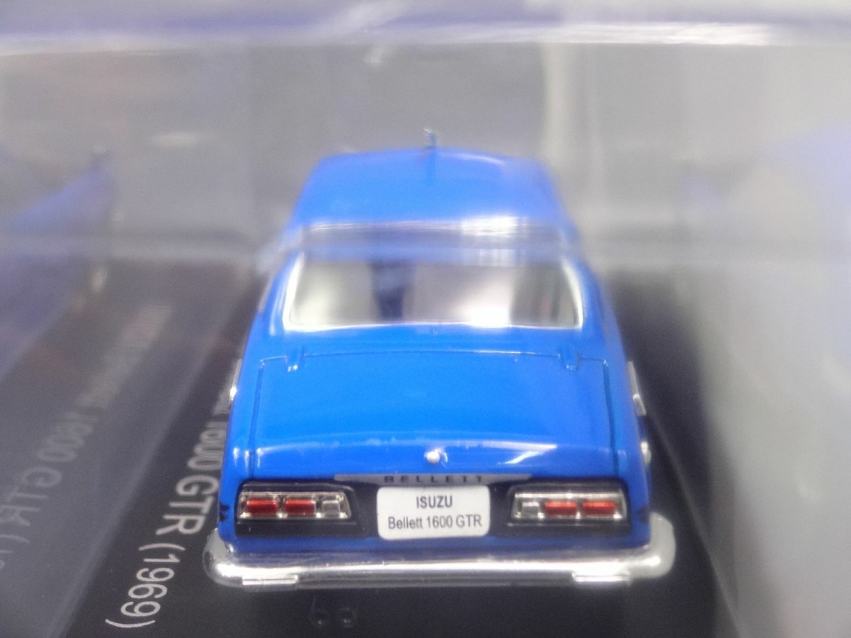 Isuzu Bellett 1600 GTR 1969 Blue 1/43 Scale Box Mini Car Display