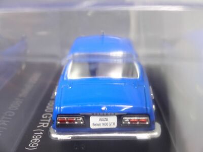 Isuzu Bellett 1600 GTR 1969 Blue 1/43 Scale Box Mini Car Display