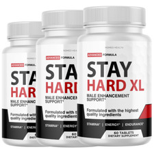  3 Pack Stay Hard XL - Male Performance Dietary Supplement 60 Capsules
