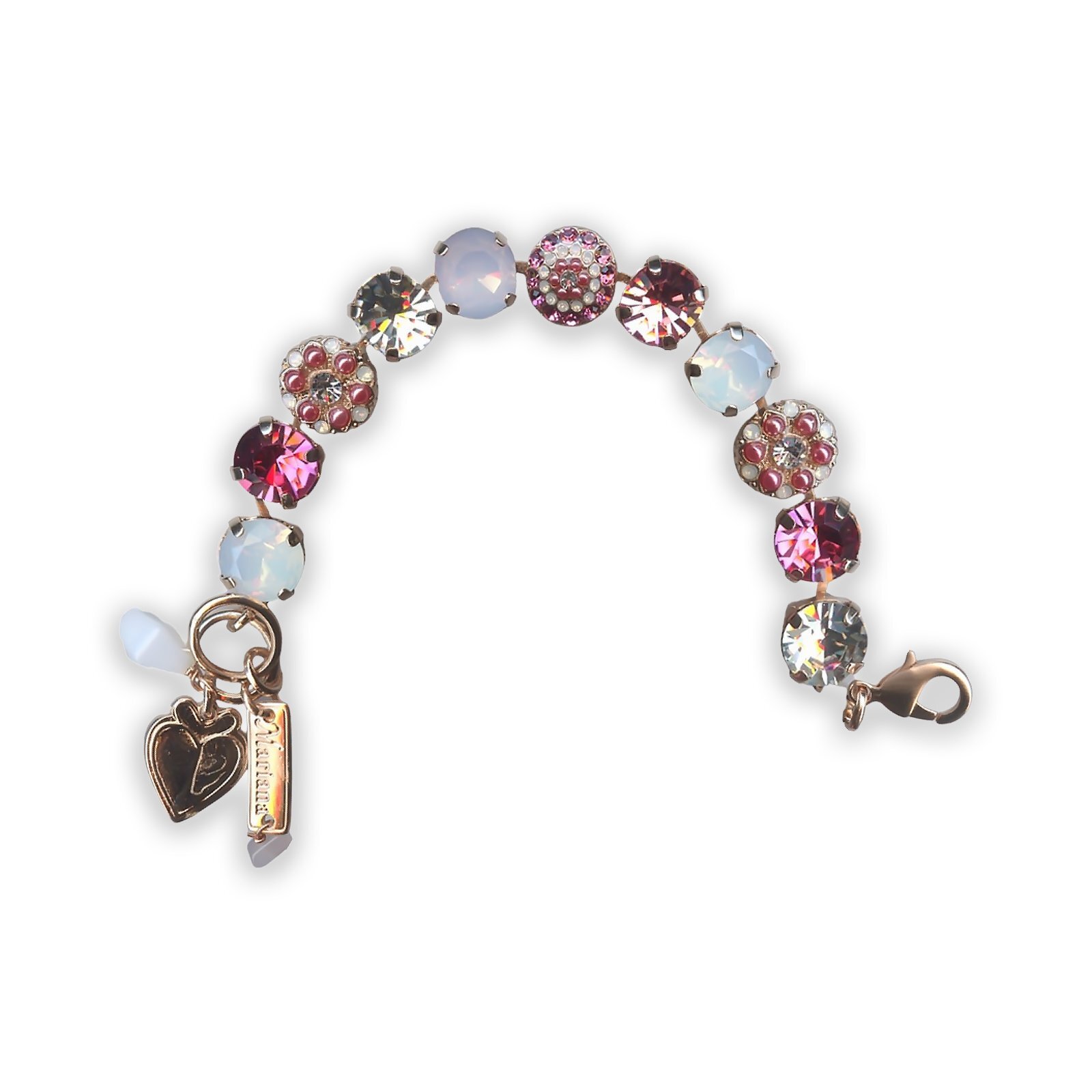 Bracelet by Mariana Cherry Blossom Coll. Lovely Rose, Clear, Pink Pearl, Rose...