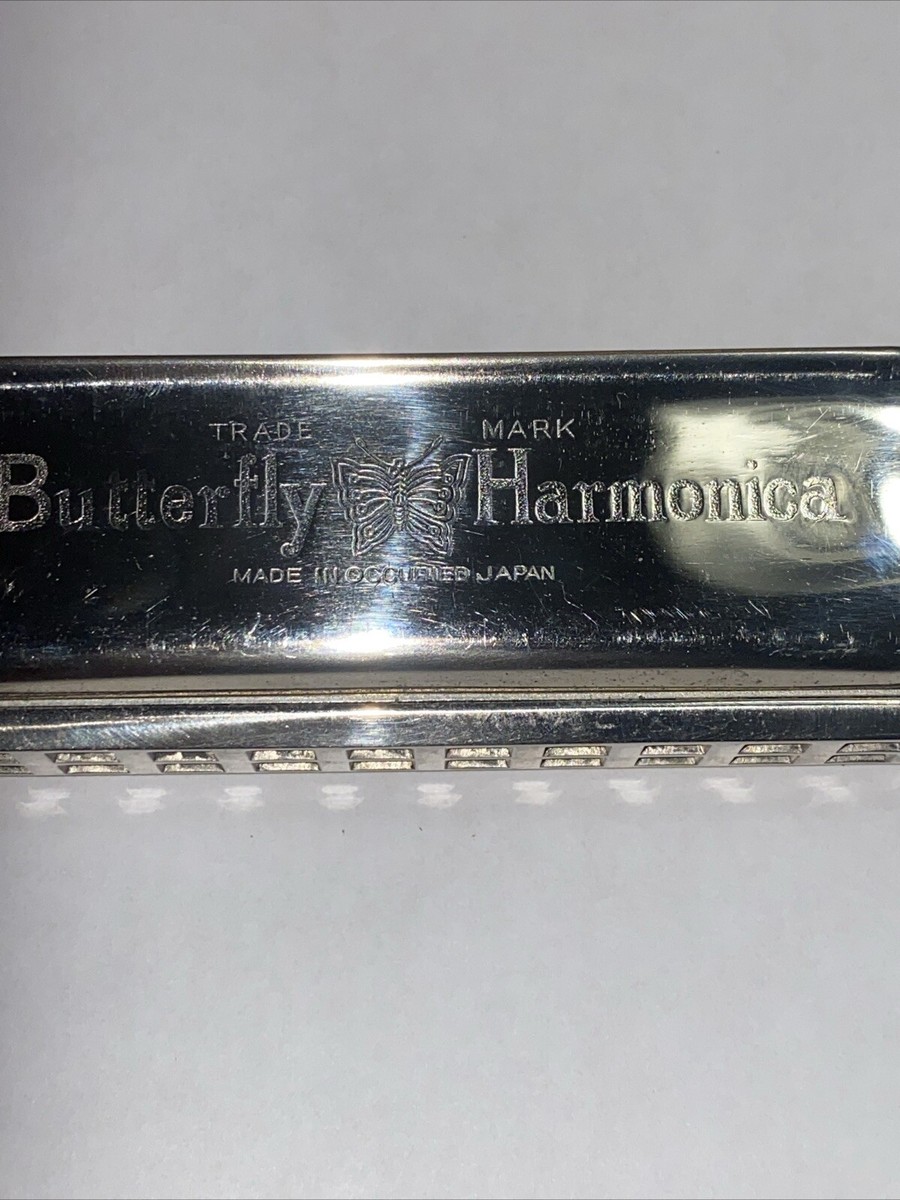 Vintage Yamaha Butterfly Chromatic Harmonica, No 500, Made