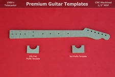 Telecaster Guitar Neck Router Templates w Back Profiles CNC TELE 1/2" MDF  0.5"