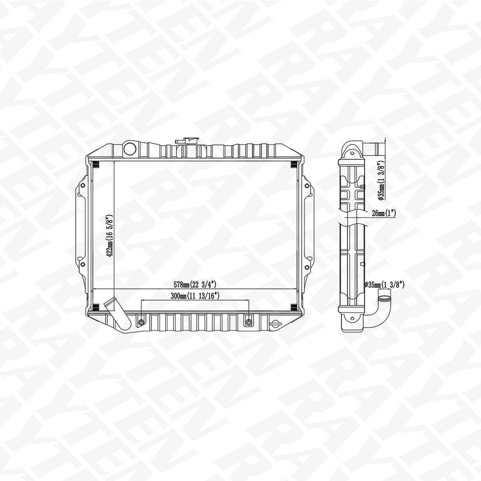 Radiator Fit for 94-92 Mitsubishi Montero Foto 2 de 4