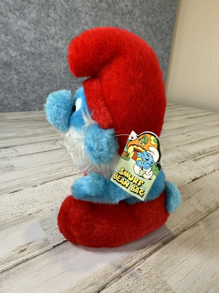1981 Vintage Papa Smurf With Beard Plush Doll 8